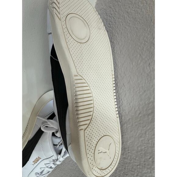 PUMA Club White Black Gold Low-Top Sneakers | Men\'s 8.5 / Women\'s 10 | NWT
